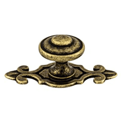 1&#45;1/4&quot; Britannia Canterbury Knob with Backplate, German Bronze - Main Image