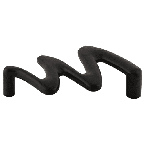 3&#45;3/4&quot; Nouveau Squiggly Pull, Flat Black - Main Image