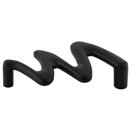 3&#45;3/4&quot; Nouveau Squiggly Pull, Flat Black - Main Image