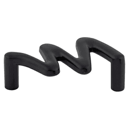 2&#45;1/2&quot; Nouveau Squiggly Pull, Flat Black - Main Image