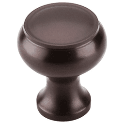 1-1/8" Normandy Knob in Oil-Rubbed Bronze - Top Knobs