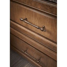 Top Knobs Somerset Finial Pull in Oil Rubbed Bronze on appliance