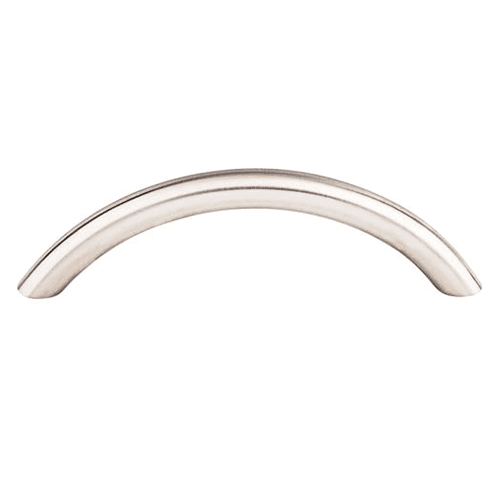 3-3/4" Stainless Steel Solid Bowed Bar Pull, sleek and modern design.