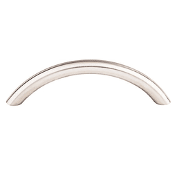 3-3/4" Stainless Steel Solid Bowed Bar Pull, sleek and modern design.