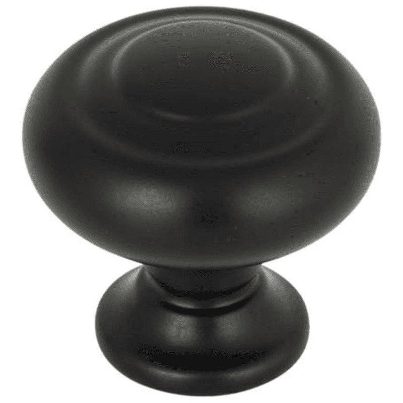 1-1/4" Grace&trade; Kent Knob in Flat Black finish - Top Knobs decorative collection