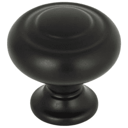 1-1/4" Grace&trade; Kent Knob in Flat Black finish - Top Knobs decorative collection