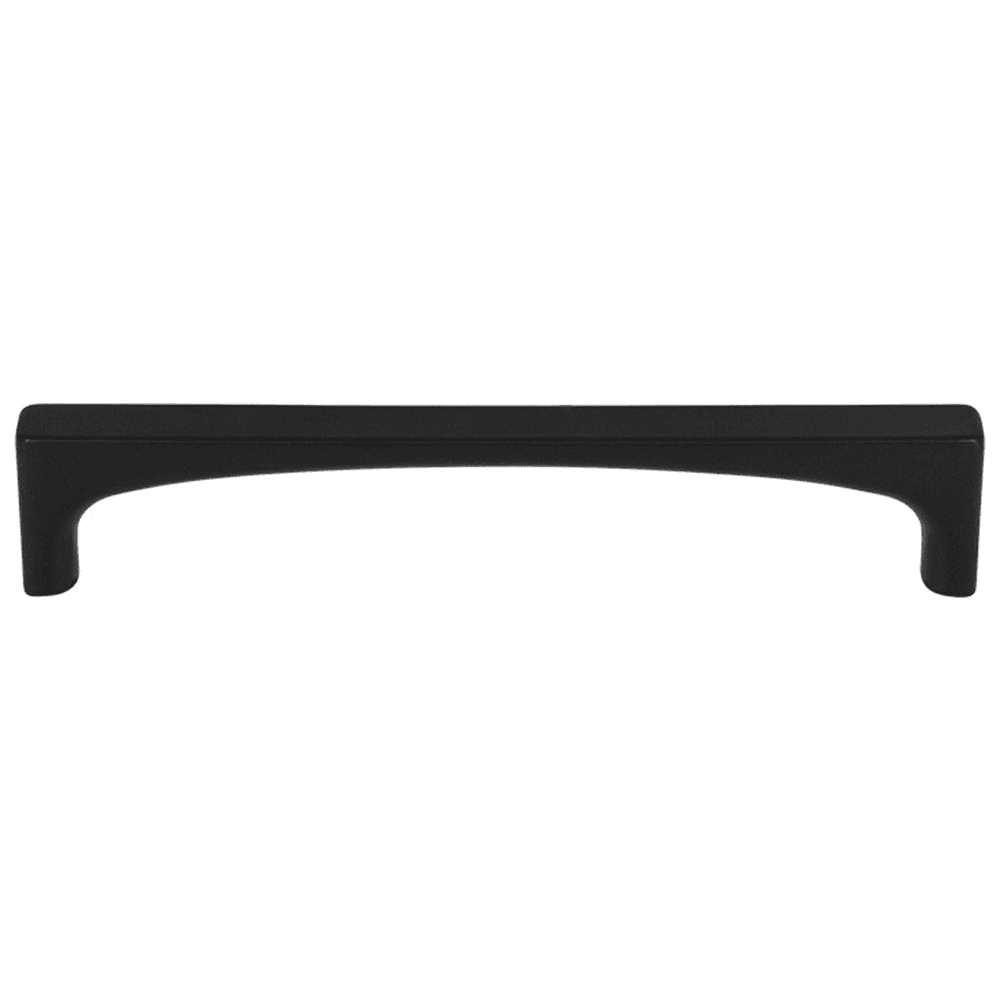 Grace Riverside Pull in Flat Black by Top Knobs - Contemporary Style
