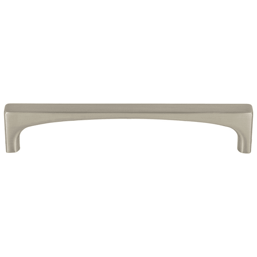 Contemporary style zinc alloy pull with 5-1/16" size and 3/8" x 7/16" base diameter