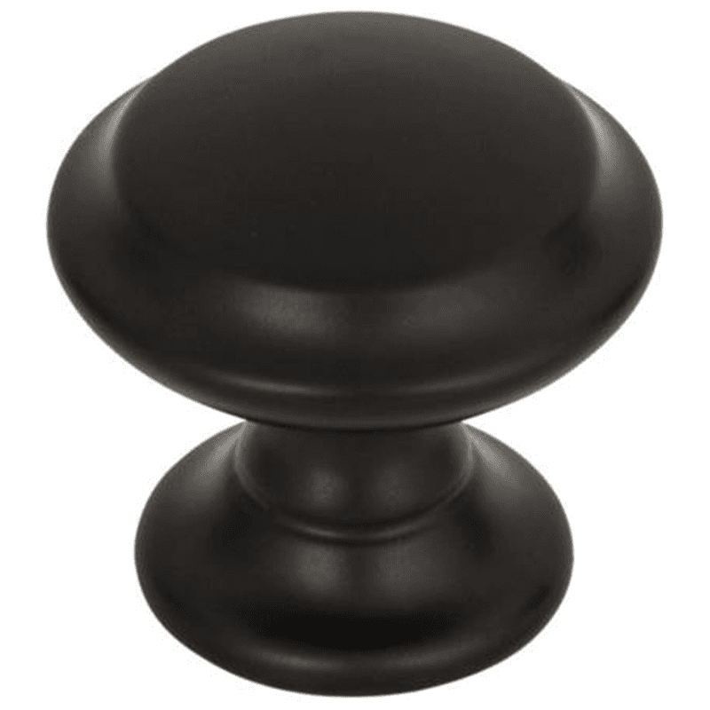 Grace Barrow Knob in Flat Black Finish by Top Knobs