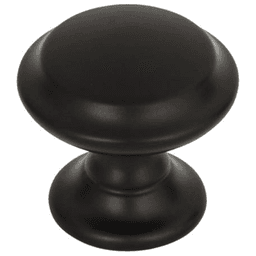 Grace Barrow Knob in Flat Black Finish by Top Knobs