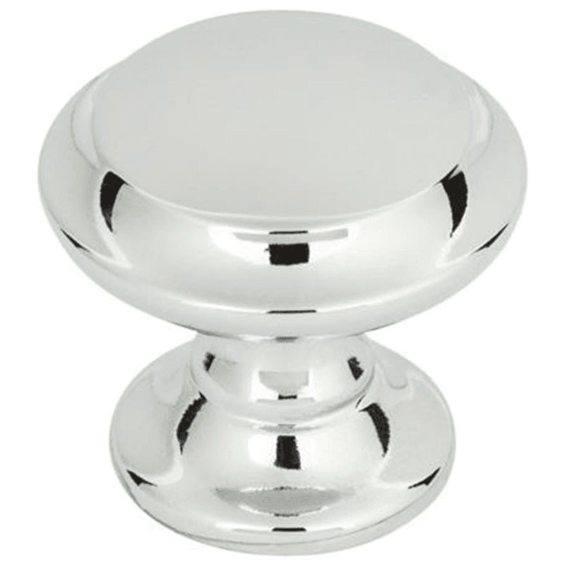Grace Barrow Knob in Polished Chrome finish for traditional or transitional style rooms