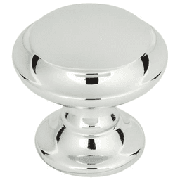 Grace Barrow Knob in Polished Chrome finish for traditional or transitional style rooms