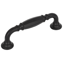 Top Knobs Zinc Alloy Barrow Pull - Flat Black Finish - M4 Screw Size