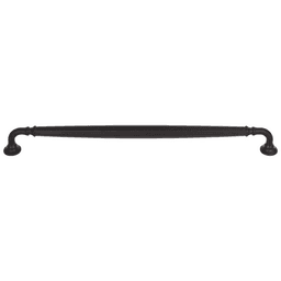 12" Grace Barrow Pull in Flat Black by Top Knobs - Traditional and Transitional Style