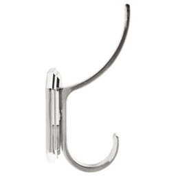 6-1/4" Ryland Hooks Emerland Hook, Polished Chrome in Top Knobs decorative hook collection