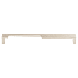 9" Sanctuary II Modern Metro Notch Pull A brushed satin nickel finish
