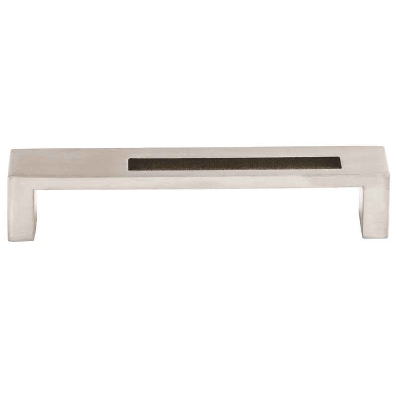 5" length Modern Metro Slot Pull in Brushed Stainless Steel finish