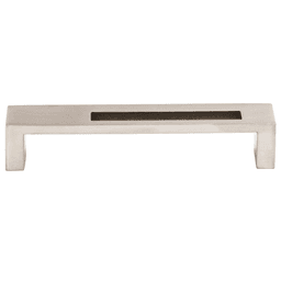 5" length Modern Metro Slot Pull in Brushed Stainless Steel finish