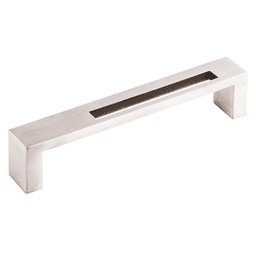 Sanctuary II Modern Metro Stainless Steel Slot Pull, Brushed Stainless Steel