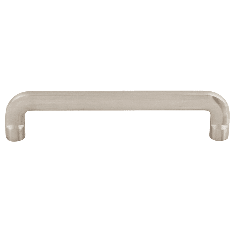 5-1/16" Ellis Hartridge Pull in Brushed Satin Nickel from Top Knobs. Elegant and transitional, inspired by Savannah's architecture.