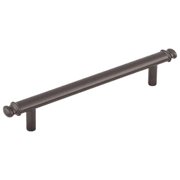Transitional and classic Ellis 5-1/16" Julian Bar Pull finished in Ash Gray