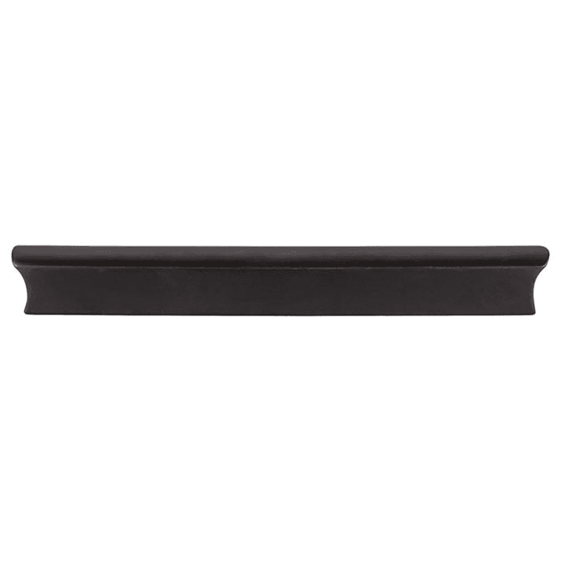 Contemporary Mercer Glacier Finger Pull, Flat Black by Top Knobs