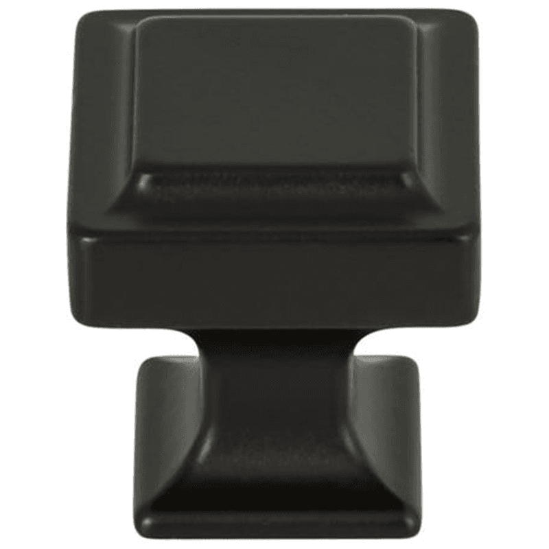 Transcend Ascendra Knob in Flat Black finish by Top Knobs - Contemporary style with premium materials and M4 screw pack included.