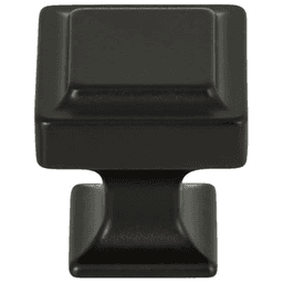 Transcend Ascendra Knob in Flat Black finish by Top Knobs - Contemporary style with premium materials and M4 screw pack included.