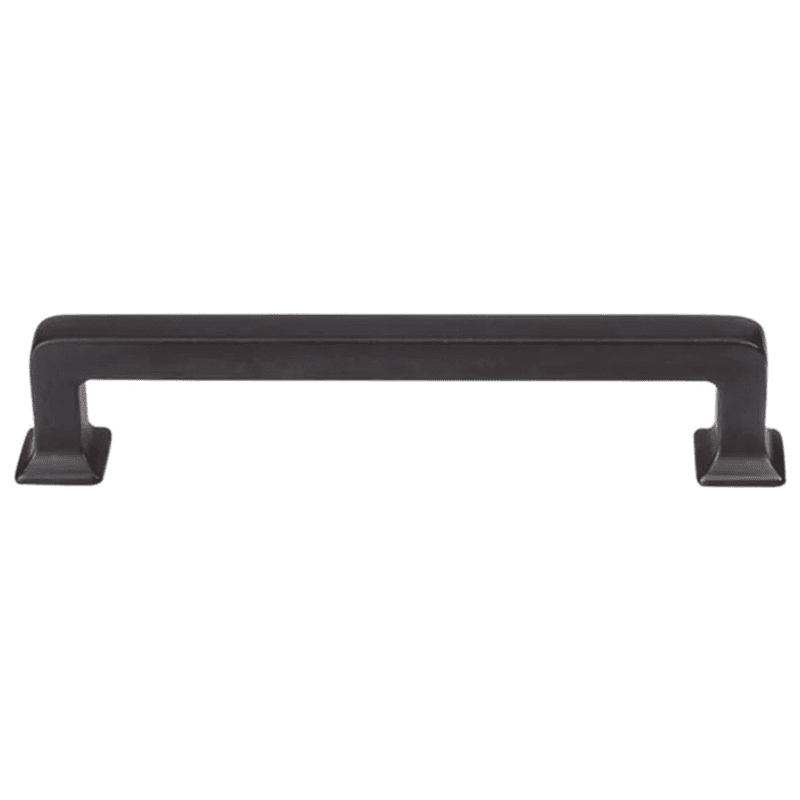 Contemporary 5-1/16" handle pull in Flat Black finish from Top Knobs' Transcend Collection