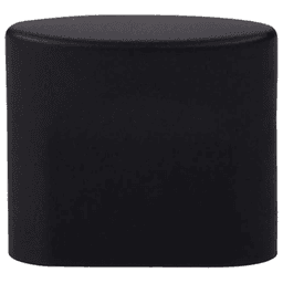 Contemporary 1-1/4" flat black oval slot knob from Top Knobs' decorative collection