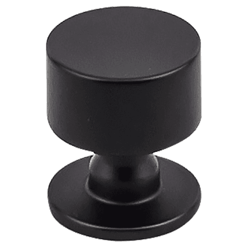 Elegant Serene 1-1/8" Lily Knob in Flat Black