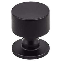 Elegant Serene 1-1/8" Lily Knob in Flat Black