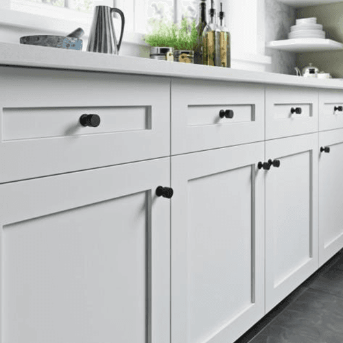 Serene Lily Knob in Flat Black Top Knobs