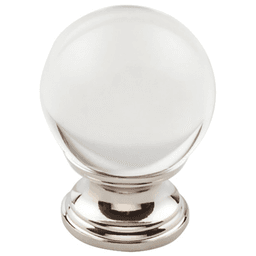 Contemporary Modern Style 1-3/8" Glass Knob with M4 Screw Pack