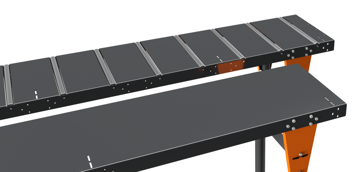 Steel Roller Material Handling Table with 10 Degree Tilted Brackets :: Image 20