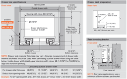 Blum Tandem Plus 563H - Soft-Closing Undermount Drawer Slide - 100lb Capacity