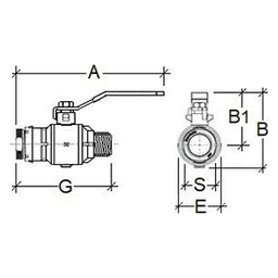 20mm x 1/2" MNPT Ball Valve Alt 1 - Image