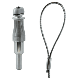 Adjustable Wire Hanger #2 with 3/8" Stud Side Exit Wire Grip/Looped 5/64" Cable Main - Image