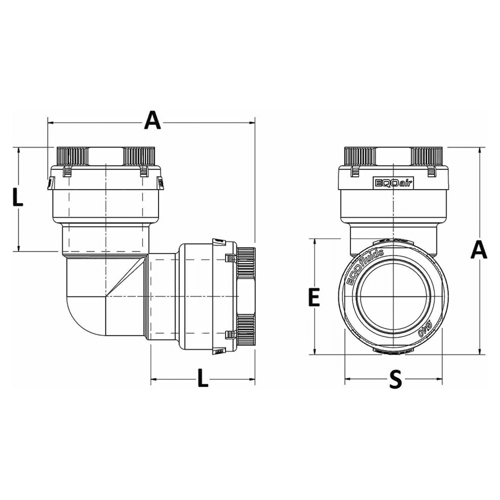25mm x 90° Elbow for Compressed Air Alt 1 - Image