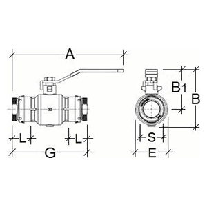 40mm Pipe Ball Valve for Compressed Air Alt 1 - Image