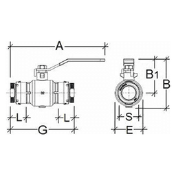 40mm Pipe Ball Valve for Compressed Air Alt 1 - Image