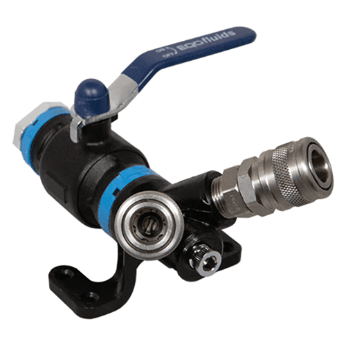 Wall Mounted Drop End with 20mm Ball Valve/Double 1/4" Universal Quick Coupling for Compressed Air Main - Image