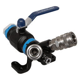 Wall Mounted Drop End with 20mm Ball Valve/Double 1/4" Universal Quick Coupling for Compressed Air Main - Image