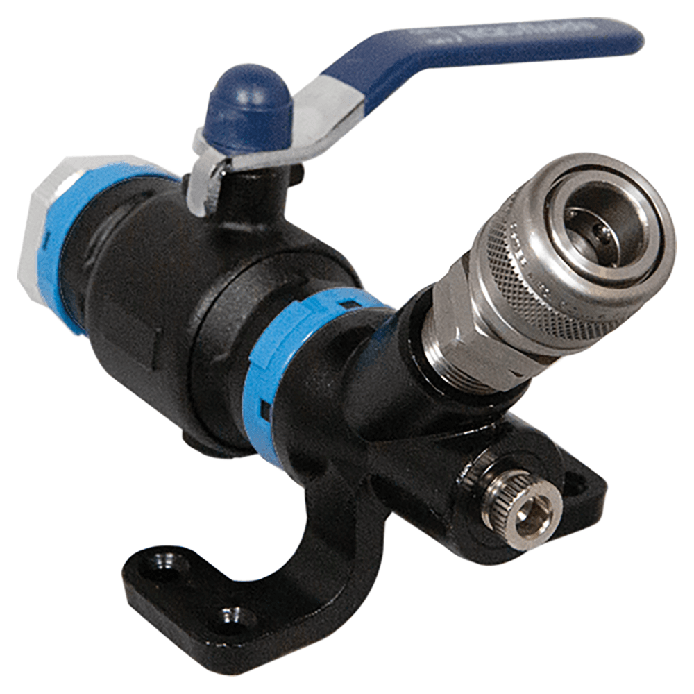 Wall Mounted Drop End with 20mm Ball Valve/Single 1/4" Universal Quick Coupling for Compressed Air Main - Image