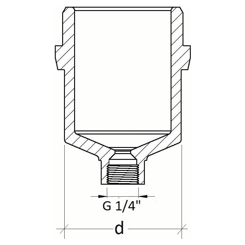 110mm Fitting Plug with Purge Valve Alt 1 - Image