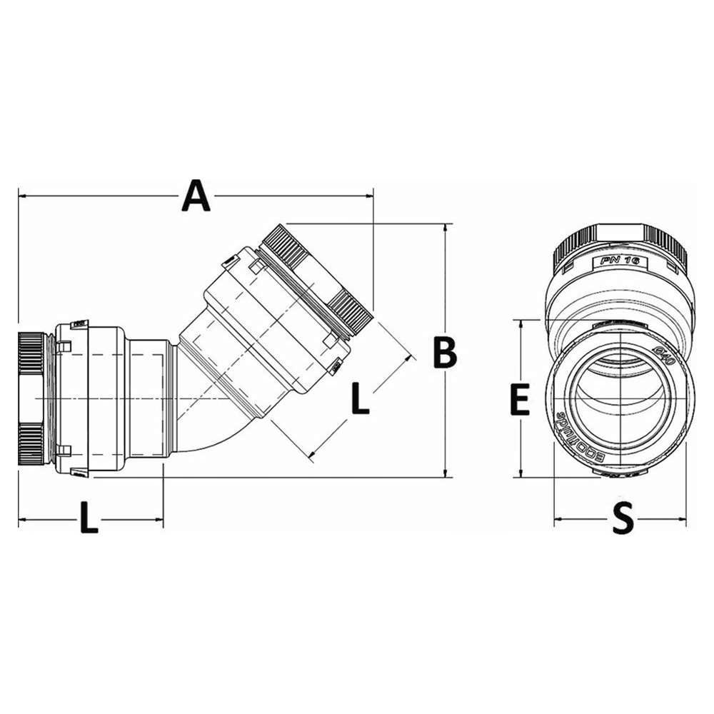 1" x 45° Elbow Alt 1 - Image