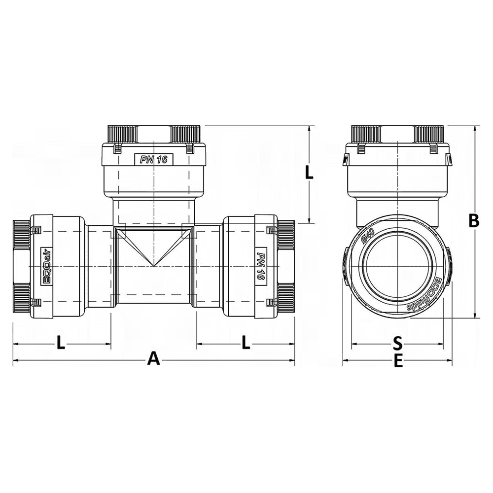 25mm Equal Tee Alt 1 - Image
