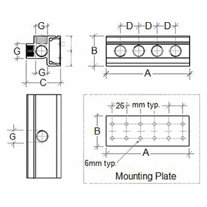4 Port x 1/2" FNPT Wall Manifold Alt 1 - Image