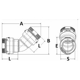 110mm x 45° Elbow for Vaccum Alt 1 - Image