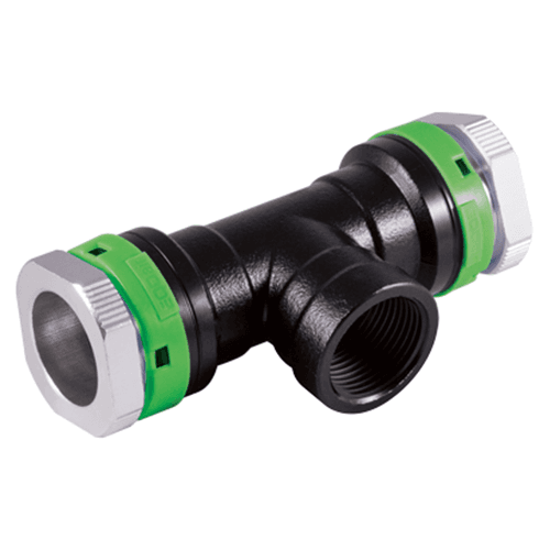 20mm Tee with 1/2" FNPT Branch Line for Nitrogen/Inert Gase Main - Image